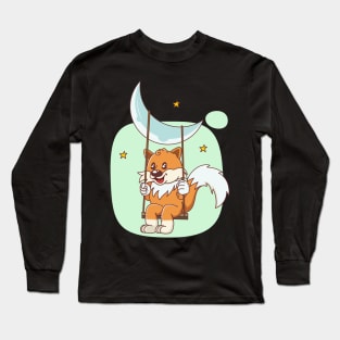 cute fox animal Long Sleeve T-Shirt